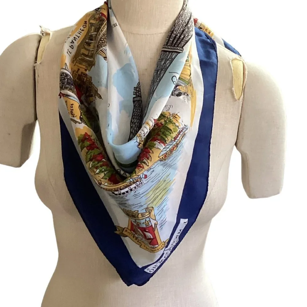 J.‎ Mico Sancho Paris Square Famous City Landmarks Travel Scarf 45C